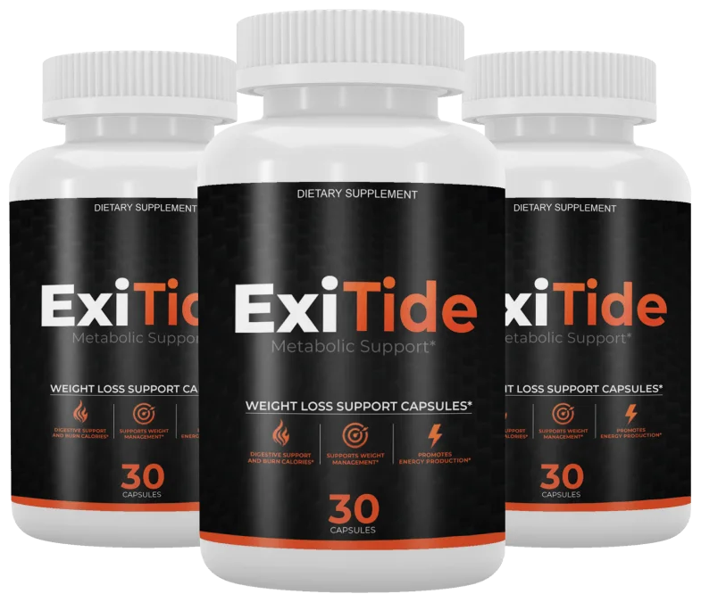 ExiTide Metabolic Support three bottle package — weight loss support capsules